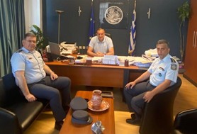Τύρναβος: Συνάντηση του Γιάννη Κοκουρα  με τον νέο Αστυνομικό Διευθυντή Λάρισας Αγάπιο Χαρακόπουλο
