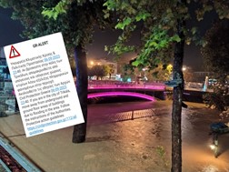 Δύσκολες ώρες στα Τρίκαλα: Μήνυμα του 112 για πλημμύρες στην πόλη 
